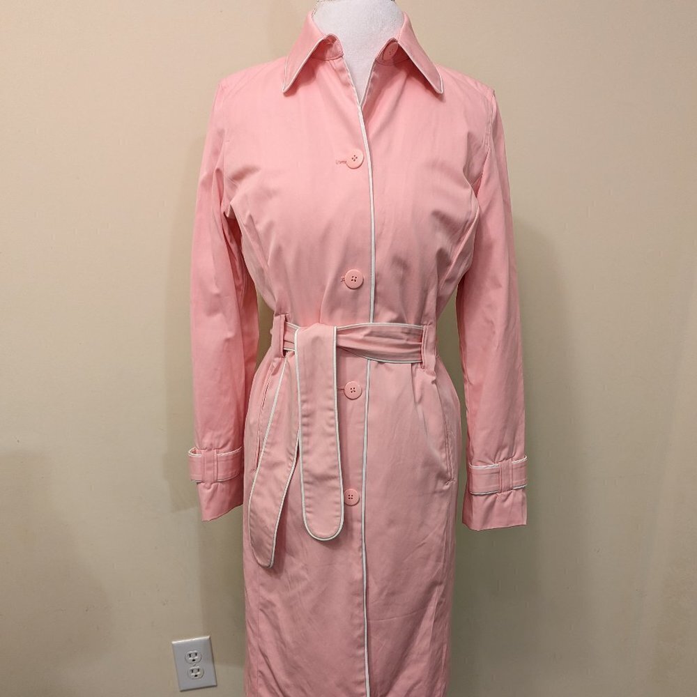 VINTAGE Perfect Pink Jaclyn Smith trench coat, rain jacket, small, barbiecore